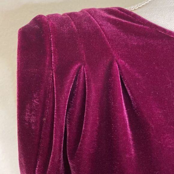 NWOT Tularosa Womens Velvet Plum Goddess Mini Dress - Picture 6 of 9